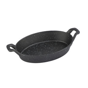 <span class=keywords><strong>Plat</strong></span> <span class=keywords><strong>à</strong></span> <span class=keywords><strong>gratin</strong></span> ovale en fonte avec base en bois gusseisen servierpfanner plancha de hierro fundido - Product Image 3