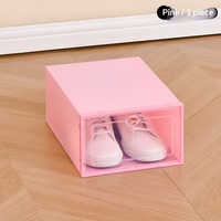 Nouvelle boîte de rangement pour chaussures en plastique transparent à ouverture frontale, vente chaude 2025