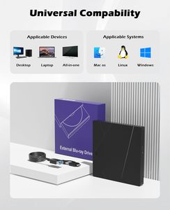 <span class=keywords><strong>Graveur</strong></span> de <span class=keywords><strong>Blu</strong></span>-<span class=keywords><strong>ray</strong></span> externe de qualité studio 6X BD-RW USB 3.0 Type C <span class=keywords><strong>Lecteur</strong></span> optique pour la production vidéo professionnelle Win Mac - Product Image 4