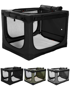Cage de transport pliable et amovible pour animaux de compagnie (chats et chiens) avec structure en acier, idéale pour l'extérieur et les voyages - Product Image 1