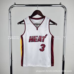 Maillots de basket-ball unisexes pour enfants et jeunes en fibre de polyester, impression à chaud, n° 6 pour James, n° 3 <span class=keywords><strong>Dwyane</strong></span> <span class=keywords><strong>Wade</strong></span>, n° 22 Jimmy Butler - Product Image 2