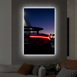 Di alta qualità decorazione della casa opere d'arte stampa acrilica luce posteriore per auto di illuminazione pittura <span class=keywords><strong>camera</strong></span> dei bambini LED parete arte decorazione - Product Image 2
