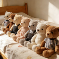 Vente en gros de jouets en peluche doux et moelleux, tenues de personnages de dessins animés, ours en peluche, animaux en peluche pour commande en gros