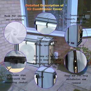 Unités extérieures de climatiseur résistantes au vent et à la neige, taille maximale 32,3Lx13,7Wx24H pouces, utilisables pendant le fonctionnement, gris. - Product Image 6