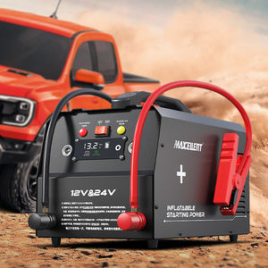 Démarreur d'urgence robuste pour <span class=keywords><strong>camion</strong></span> 12V/24V, booster <span class=keywords><strong>de</strong></span> moteur diesel avec écran numérique, pinces <span class=keywords><strong>de</strong></span> démarrage intelligentes 240000mAh 3600A - Product Image 1