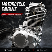 172FMM-F CB250-F Mesin Motor 250cc Silinder Tunggal Berpendingin Udara OHC Pengapian CDI Pelumasan Tekan 5-Kecepatan