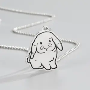 Handmade Dog Loss Gift Jewelry 925 Sterling Silver Pet Dog Photo Necklace 925 Silver Cuban Chains Engraved Portrait Necklace