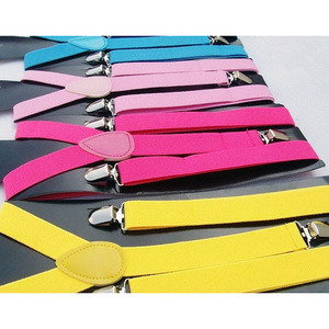 I9 3 Clip Dell'annata Degli Uomini delle Donne Della Bretella Multi-colored Elastico <span class=keywords><strong>Bretelle</strong></span> di <span class=keywords><strong>Cuoio</strong></span> <span class=keywords><strong>Da</strong></span> Sposa Regolabile Sospensione - Product Image 2