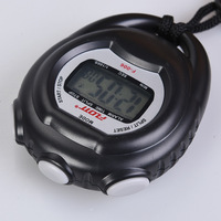 Stopwatch Tampilan Karakter Besar 1/100 Detik Multifungsi F006 Stopwatch Olahraga Genggam dengan Pedometer Akurasi Tinggi