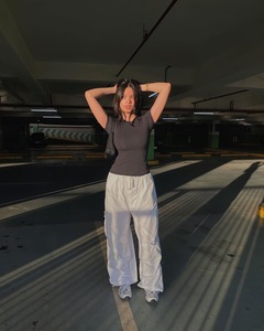 YUNCHI Kim stesso stile da <span class=keywords><strong>donna</strong></span> aderente e traspirante girocollo tinta unita personalizzabile Casual t-shirt - Product Image 1