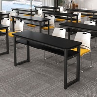 Bureau d'école moderne 2026, table d'ordinateur pour étudiant, pour salle de classe et salle d'étude, structure métallique durable, mobilier scolaire, table d'étude PC