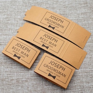 Venta al por mayor de tarjetas de presentación personalizadas para regalos de boda, con cualquier texto, para el padre de la novia, los padrinos de boda, los calcetines y los empaques. - Product Image 4