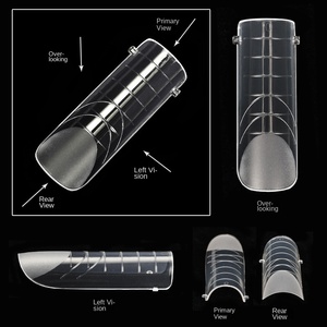 120 pièces de formes à ongles pour extensions, formes <span class=keywords><strong>ballerine</strong></span> et amande, autocollants préformés avec échelle de mesure pour ongles en acrylique - Product Image 3