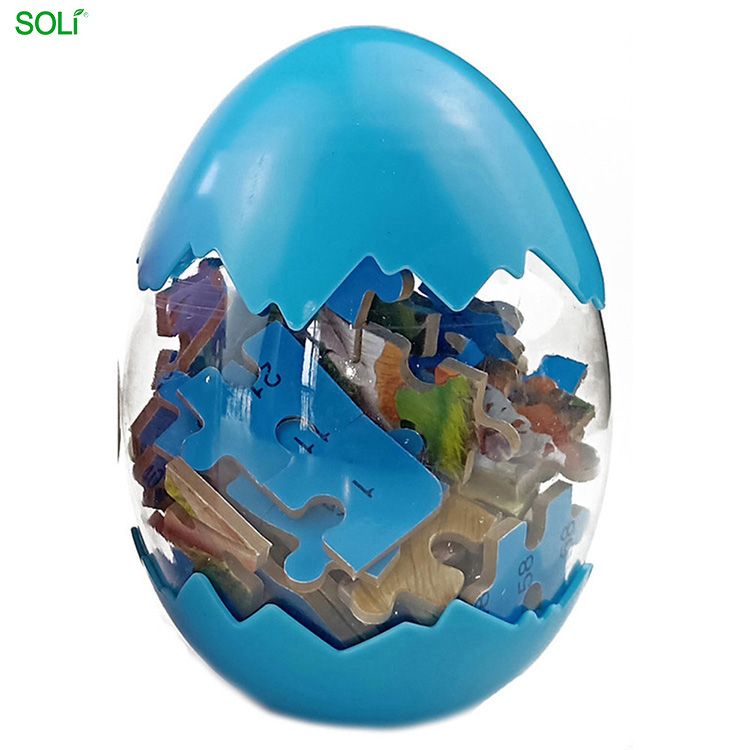 Лидер продаж дети яйцо форма Diy Деревянный Письмо динозавр головоломки игрушечные лошадки