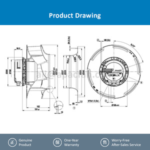 Unidad de Tratamiento de Aire ebmpapst R3G355-RG56-01 400VAC 2240RPM 1000-5000m3/h M3G112-EA para Cuarto de Ordenadores, Aire Acondicionado, ODM OEM - Product Image 4