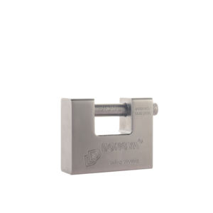 Cadenas à glissière rectangulaire durci, corps en acier solide de 84mm, cadenas à volet, serrure de conteneur d'expédition - Product Image 4