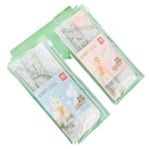 Ensemble de règles Deli 15 cm en plastique, rapporteur et triangles métriques pour usage scolaire - Product Image 4