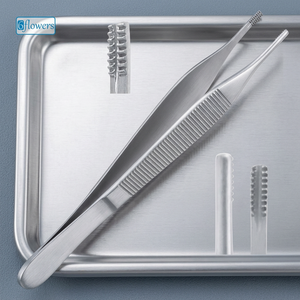 Pinzas Quirúrgicas Adson Brown, Pinzas para Tejidos de Acero Inoxidable con Certificación CE, Instrumento de Cirugía General Modelo F5-193 12cm Clase I - Product Image 2
