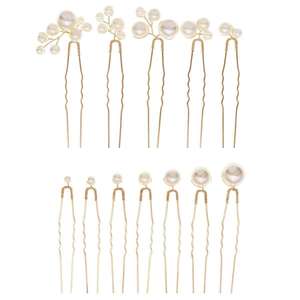 Set di forcine per capelli da sposa NYY MAY di alta qualità, fatte a mano in lega, 9,2 cm, per abiti da sposa, acconciature alla moda e servizi fotografici. - Product Image 1