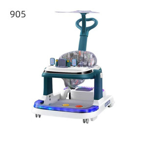 Marche-bébé <span class=keywords><strong>électrique</strong></span> télécommandé avec jambes en forme de O, lumières et musique / Trotteur musical roulant pour tout-petits - Product Image 2