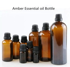 Ambra scura 5ml-200ml <span class=keywords><strong>bottiglia</strong></span> da viaggio in vetro con interno in plastica per oli essenziali e Mascara tappo nero - Product Image 6