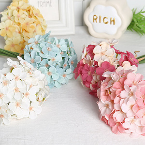 Lichao Artificial Hydrangea 7 Branches <b>Silk</b> <b>Flower</b> Handmade Wedding Home Decor Prop - Product Image 1