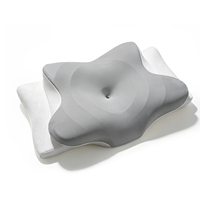 Oreiller cervical en mousse à mémoire de forme en forme de papillon, oreiller ergonomique de soutien du cou pour les dormeurs sur le côté, le dos et le ventre