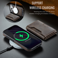 Casing Ponsel Kulit PU Mewah dengan Magnet dan Dompet untuk iPhone 17/17 Pro/17 Pro Max/17 Air/17, Pelindung Handphone yang Dapat Dilepas