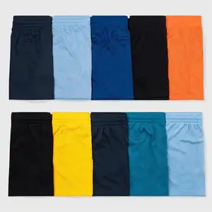 Verano Poliéster Secado rápido Gimnasio Baloncesto Deportes Pantalones cortos Logotipo personalizado Blanco Hombres Pantalones cortos de malla