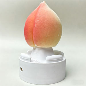 3D Peach Flavored Fruit <span class=keywords><strong>Ice</strong></span> <span class=keywords><strong>Cream</strong></span> Frutas Naturais Halal Certificado Atacado Baixo Açúcar Diversão Em Forma De Picolé Personalizado - Product Image 1