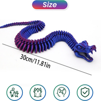3D-Gedruckte Tiere Schlange Viper Skelett 3D-Gedruckte Schlangen-Spielzeuge Artikulierte Schlange 3D-Gedruckte Tiermodelle Tierfiguren