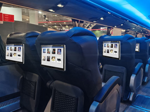 13.3 "không dây <span class=keywords><strong>Android</strong></span> tự động đa phương tiện xe buýt Stereo Màn hình OLED <span class=keywords><strong>GPS</strong></span> Carplay khuếch đại DSP xe cho xe buýt mô hình - Product Image 4