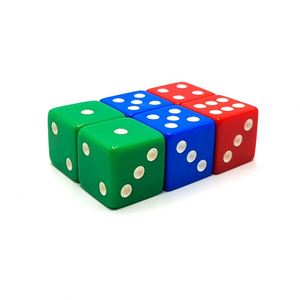 Juego de Dados D6 de Plástico Opaco Cuadrados de 6 Caras de 16 mm con Logotipo Personalizado Grabado en Varios Colores para Juegos de Rol y D&D - Product Image 2