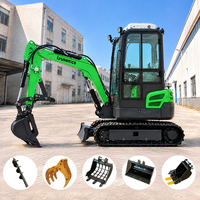 Lyusenics 1.6 Ton Mini Crawler Excavator 7600W Compact Digger 0.03 M3 Bucket untuk Proyek Pertanian