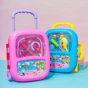 Ensemble de jouets de médecin en plastique pour filles pour jeux de rôle, simulation de médecin de famille pour bébés, stéthoscope, trousse de médecine - Product Image 1