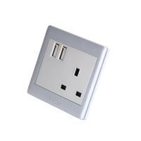 Enchufe Trifásico Serie A6K con Puerto USB, Material de PC, AC250V 13A