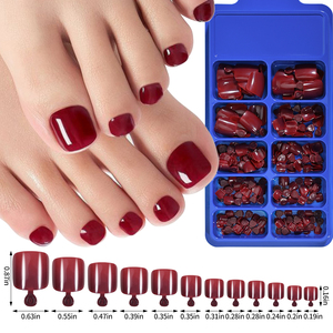 100 Pièces de Faux Ongles d'Orteils Courts Blancs Brillants à Coller pour le Design DIY et le <span class=keywords><strong>Nail</strong></span> Art des Pieds - Product Image 6