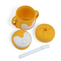 Nouvelle arrivée : Tasse d'apprentissage pour bébé en silicone avec paille, en forme de pingouin, pour enfants, portable à la maison
