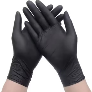 Guantes de Trabajo de Seguridad Desechables Sin Polvo, Guantes de Nitrilo Puro Negros Personalizados - Product Image 1