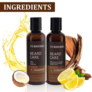 YURHERSU <span class=keywords><strong>Coffret</strong></span> de Nettoyage Profond pour Barbe <span class=keywords><strong>Homme</strong></span> Marque Privée - Shampoing, Après-Shampoing et Kit de Croissance pour le Visage à Domicile - Product Image 2