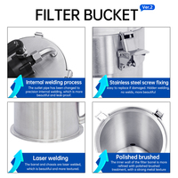 Filtre externe intelligent à fréquence variable en acier inoxydable avec pompe pour aquarium