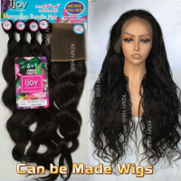 KEMY HAIR Vente en Gros Mèches de Cheveux Humains Raides Avec Perruque Avant en Dentelle HD 13*4 à Mélange Naturel pour Femmes Noires