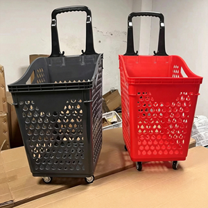 340L Heavy Load Supermarket Shopping <b>Cart</b> Wire Mesh Large Capacity Silent Swivel Wheels Grocery Retail <b>Rolling</b> Use Set Kit - Product Image 4