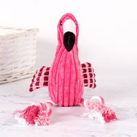 Mignon Flamingo Peluche Chien Jouets Drôle Interactif Grinçant Mâcher Cordes Jouets Pour Moyens Grands Chiens