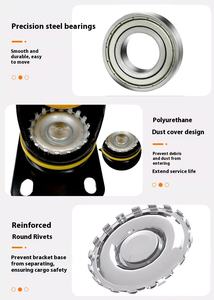 Performa OEM anpassbare 1-2 Zoll TPR Silent Single Wheel Weich gummi rollen mit Lagers chwenk platte - Product Image 6