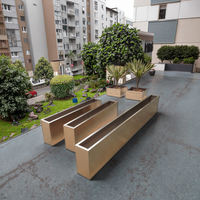 Pots et jardinières en acier inoxydable durables et de grande taille - Personnalisables pour une utilisation commerciale dans les jardins, les parcs, les centres commerciaux et les bâtiments