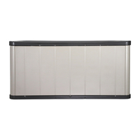 Armario y Gabinete de Almacenamiento para Exteriores de Plástico HDPE TOPPLA THL-S2-T230828, Resistente al Fuego, Color Gris, Garantía de 5 Años