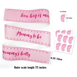 Ruban de mesure du ventre pour jeux de baby shower, révélation du sexe, mesure de la poitrine des bébés, fournitures de jeu pour futures mamans - Product Image 4