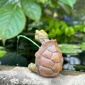 Figurine en résine de tortue de pêche en corde, mignonne et réaliste, sculpture animale, ornement pour décoration extérieure, maison et jardin, vente en gros - Product Image 2