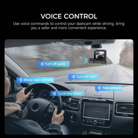 LINGDU V630 4K+1080P+1080P Cámara para Auto con GPS Integrado, Wifi, 3 Canales, Control por Voz, Supercondensador, Modo de Estacionamiento